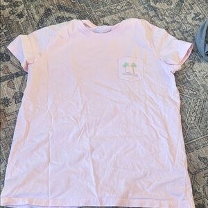 Vineyard Vines Light Pink Kids Tee with Palm Trees